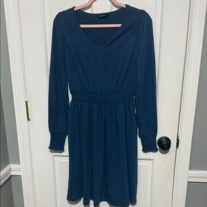 Chic Navy Long Sleeve Dress